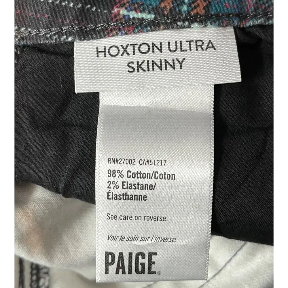 Paige jeans Hoxton ultra skinny black plaid size 29 - Picture 8 of 9